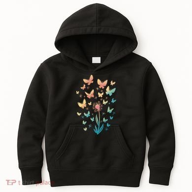 Dandelion Butterfly Kids Hoodie