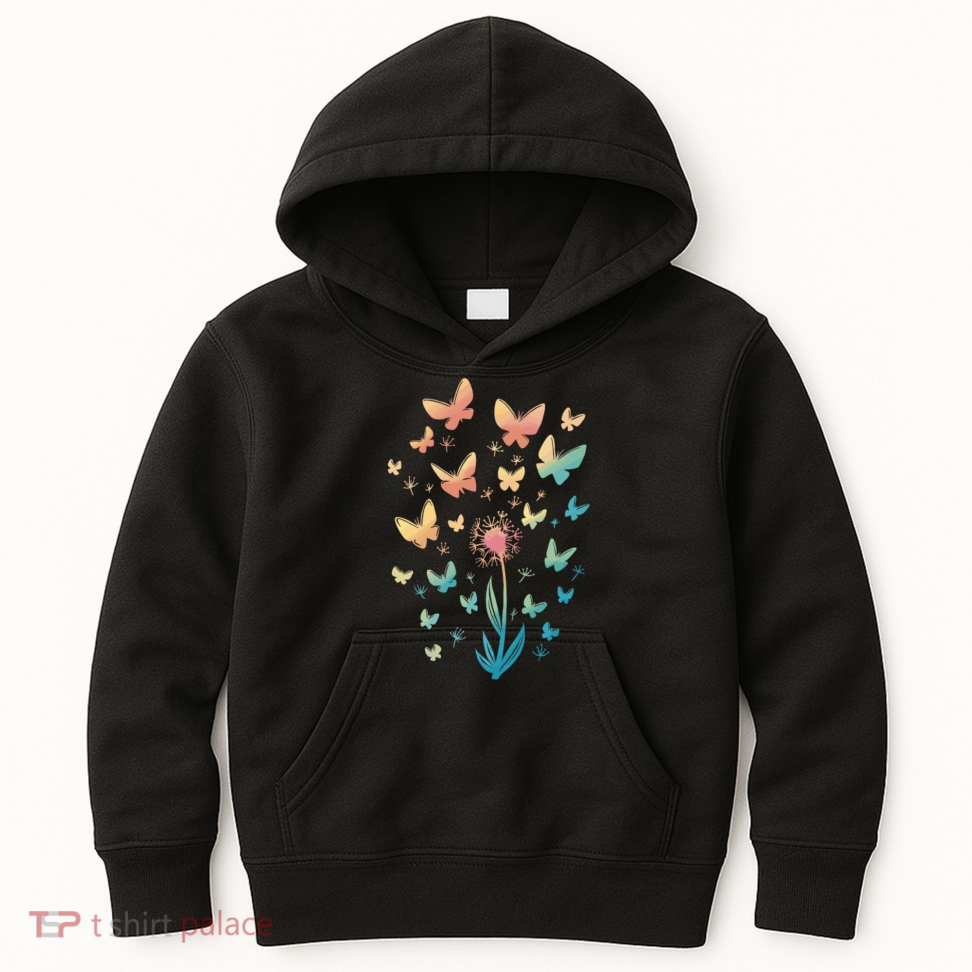 Dandelion Butterfly Kids Hoodie