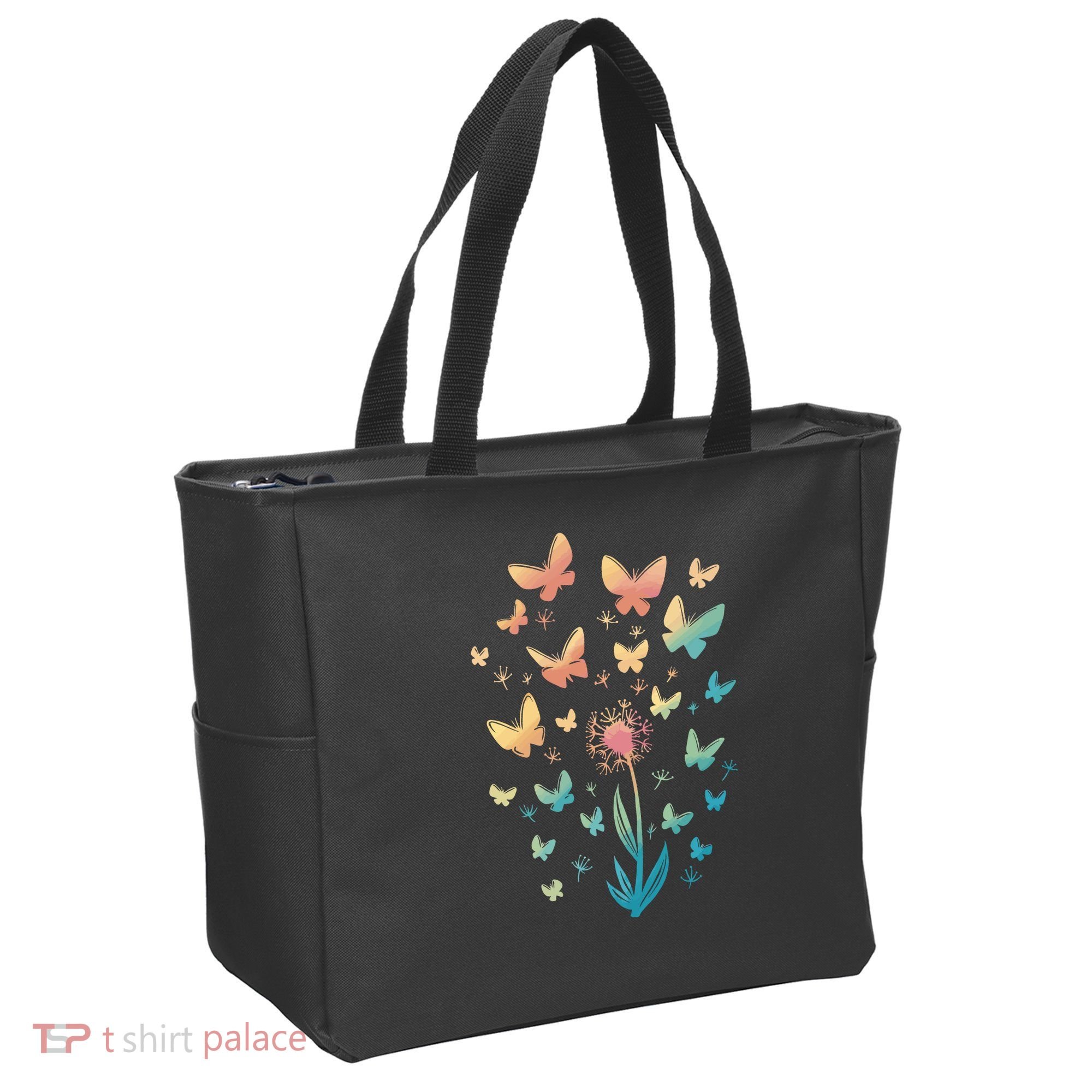 Dandelion Butterfly Tote Bag