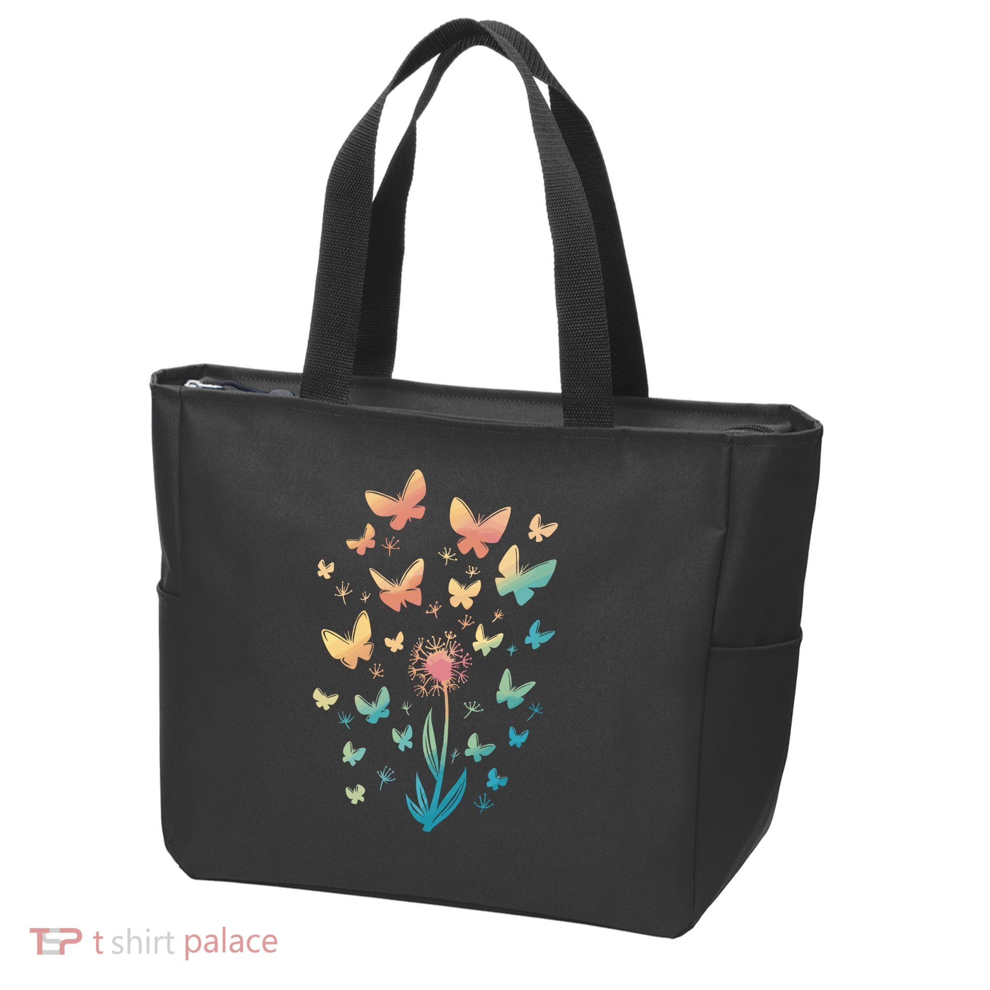 Dandelion Butterfly Tote Bag