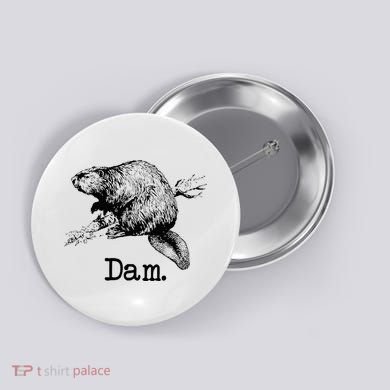 Dam Beaver Button