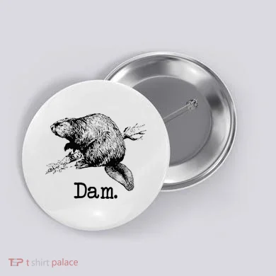 Dam Beaver Button