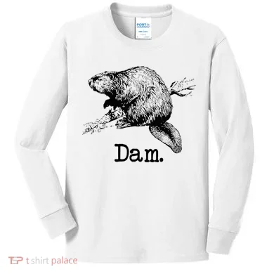 Dam Beaver Kids Long Sleeve Shirt