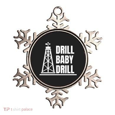 Drill Baby Drill Gas Oil Rig Funny Quote Ornament