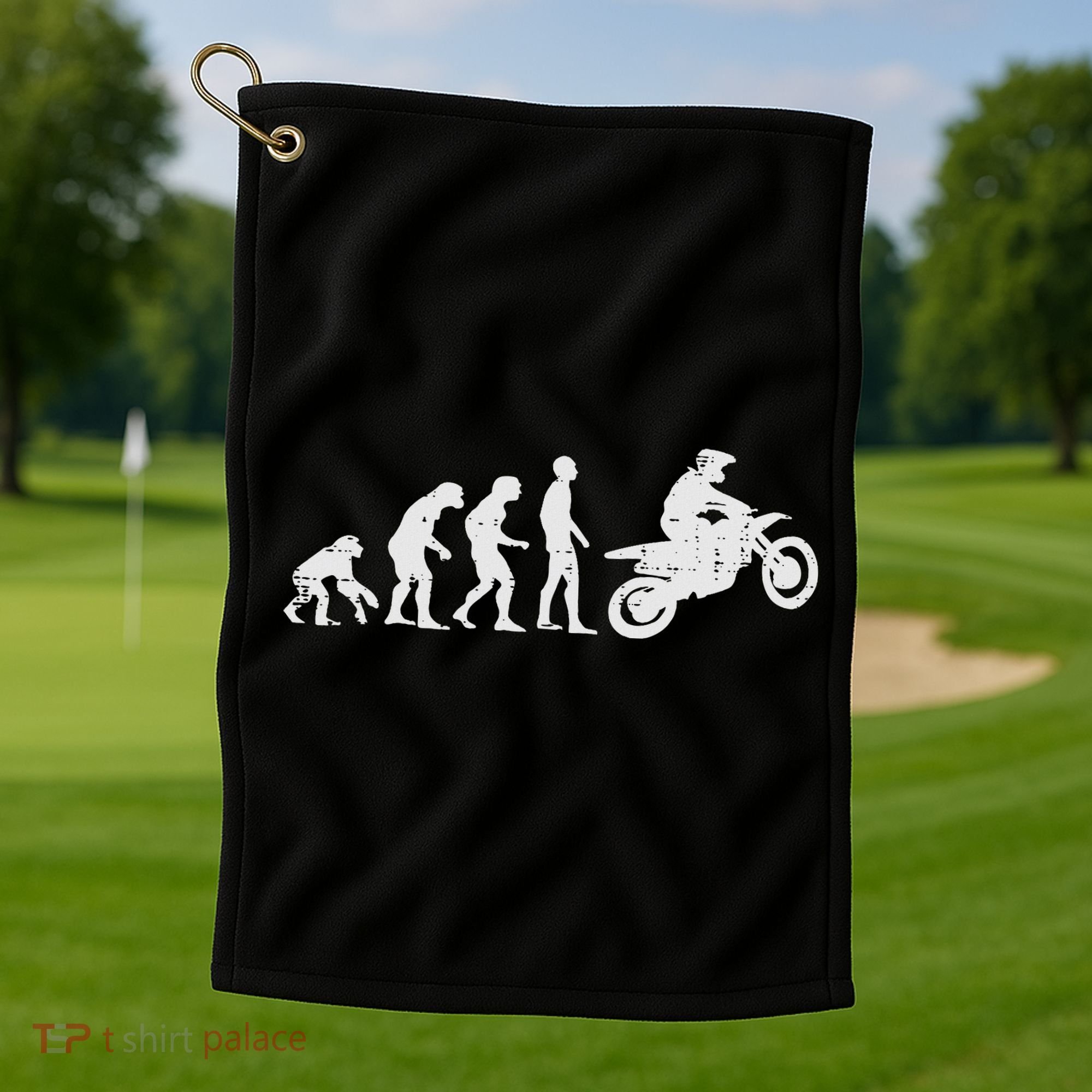 Dirt Bike Evolution Motorcycle Motocross Biker Women Golf Towel