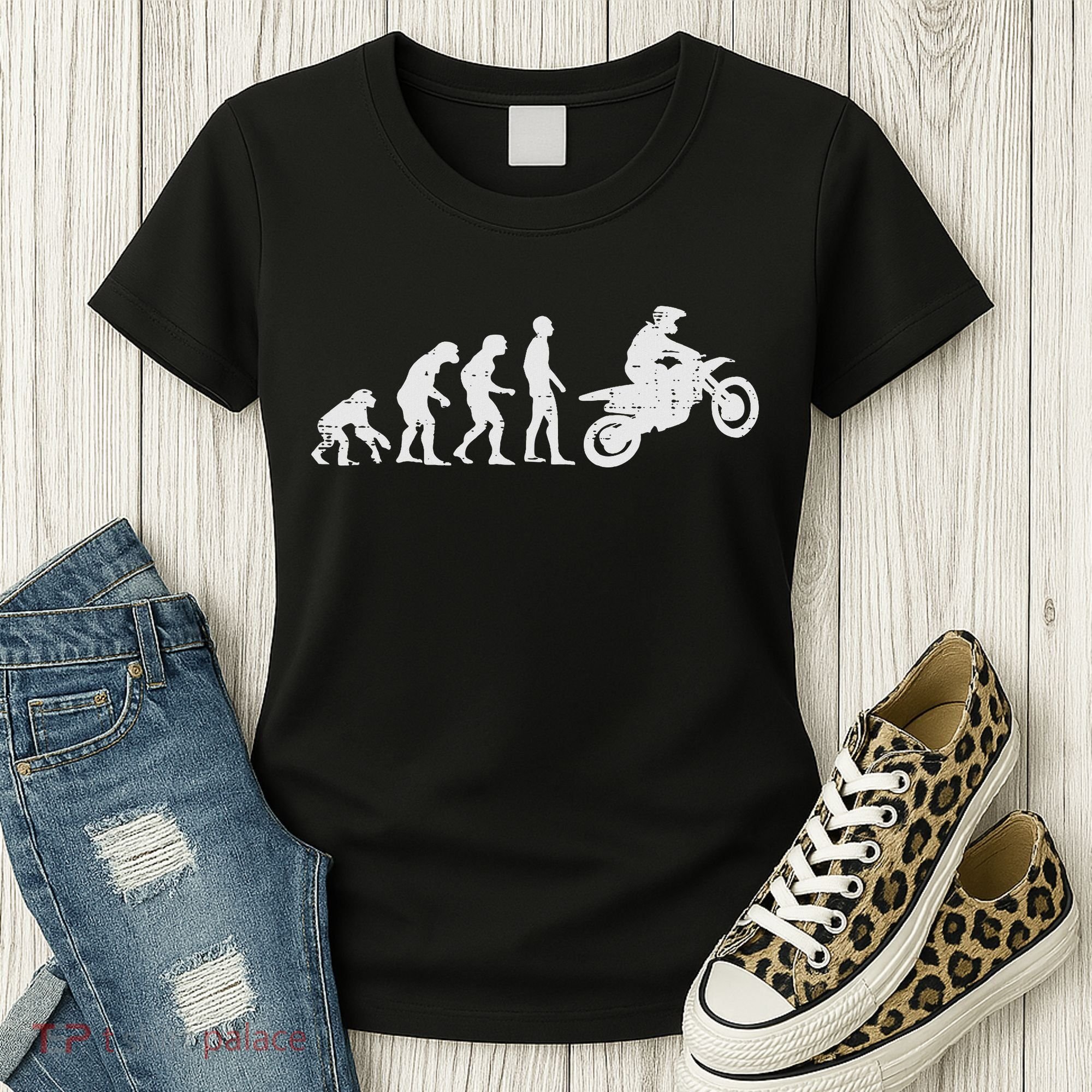 Dirt Bike Evolution Motorcycle Motocross Biker Women Women's T-Shirt