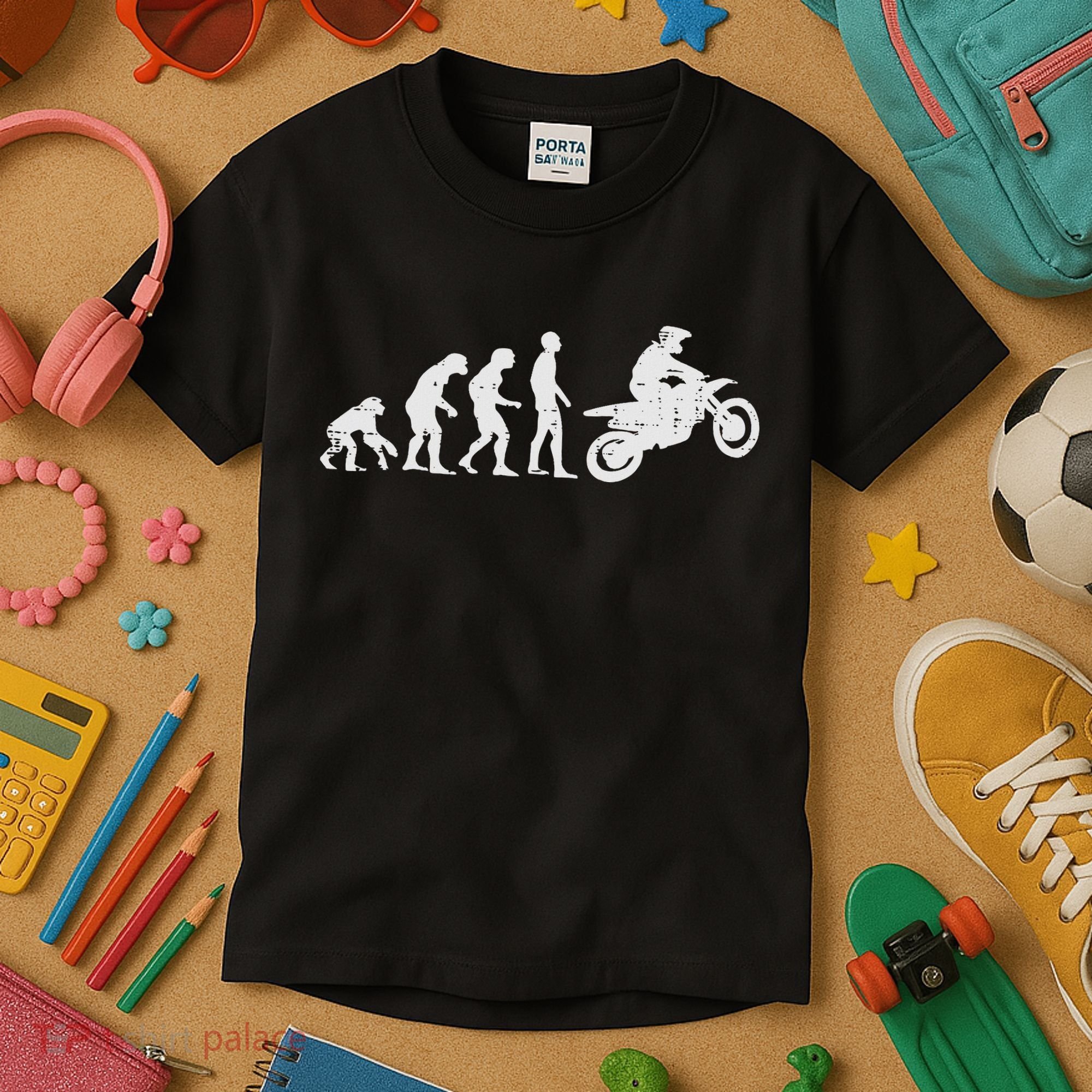 Dirt Bike Evolution Motorcycle Motocross Biker Women Kids T-Shirt