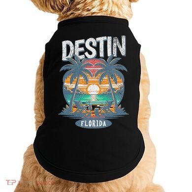 Destin Beach Florida Vintage Spring Break Vacation Retro Doggie Tank