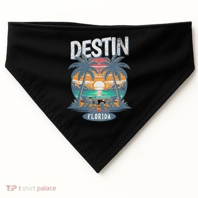 Destin Beach Florida Vintage Spring Break Vacation Retro USA-Made Doggie Bandana