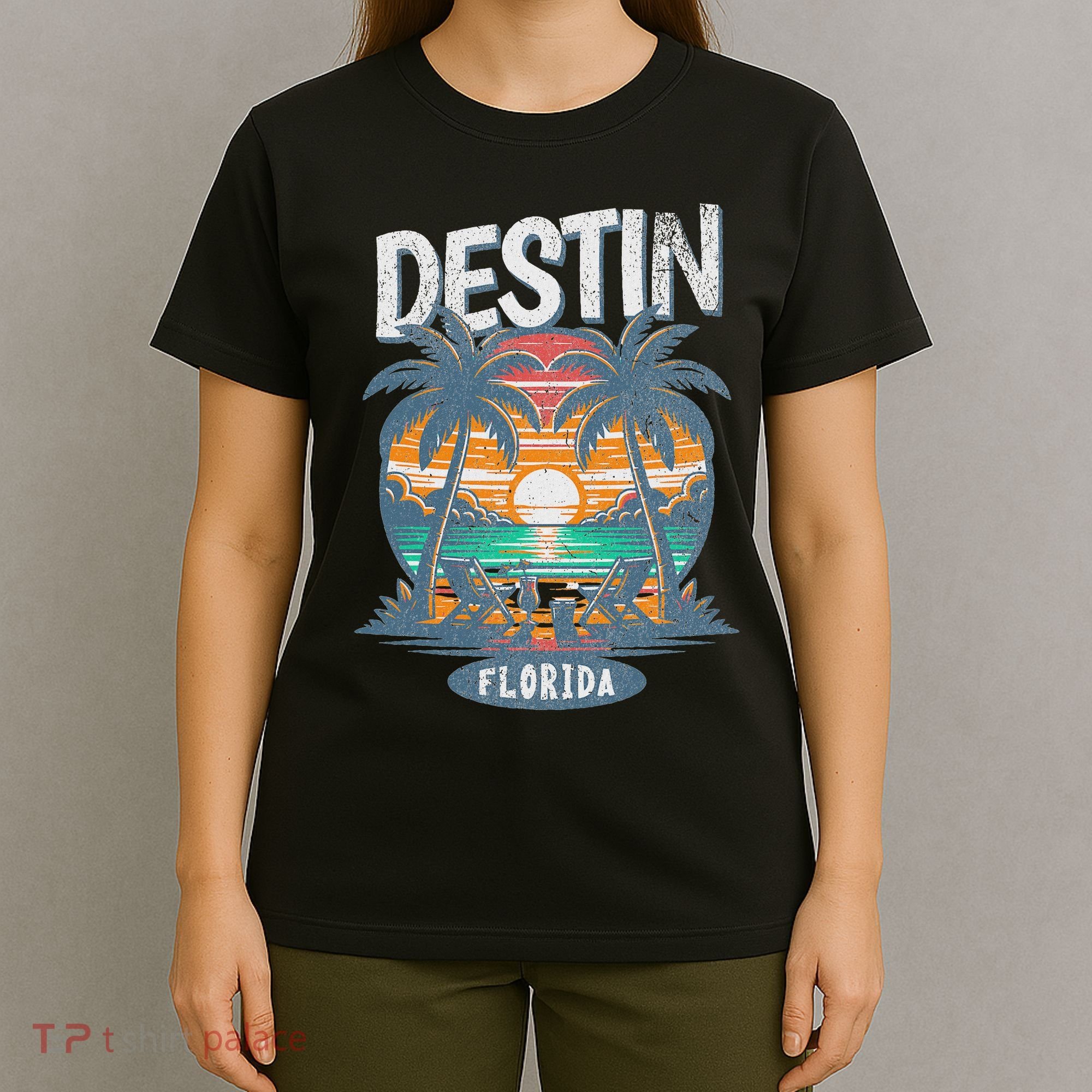 Destin Beach Florida Vintage Spring Break Vacation Retro T-Shirt