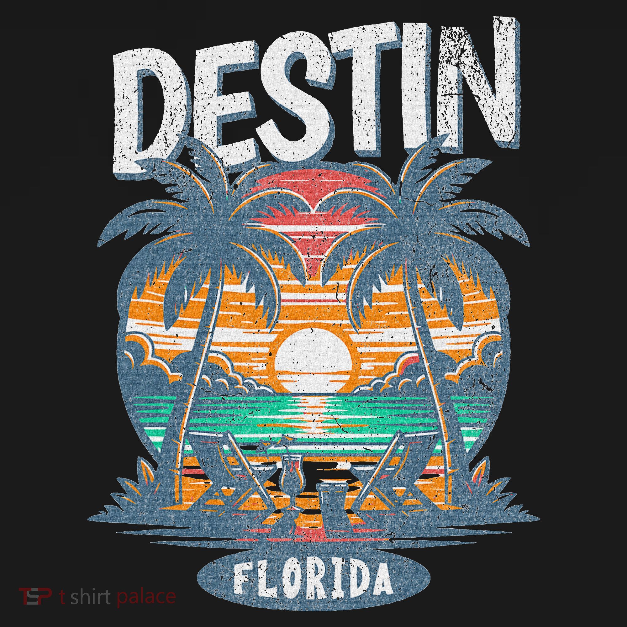 Destin Beach Florida Vintage Spring Break Vacation Retro T-Shirt