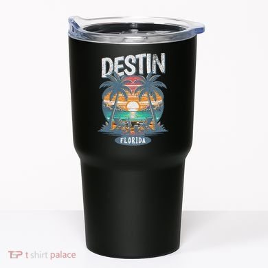 Destin Beach Florida Vintage Spring Break Vacation Retro Tumbler