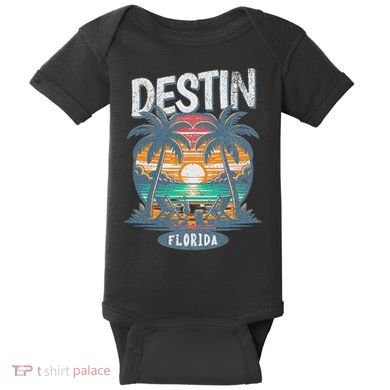 Destin Beach Florida Vintage Spring Break Vacation Retro Baby Bodysuit