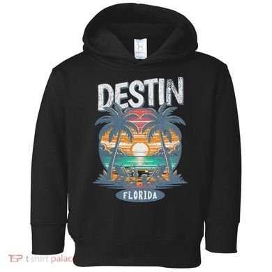 Destin Beach Florida Vintage Spring Break Vacation Retro Toddler Hoodie