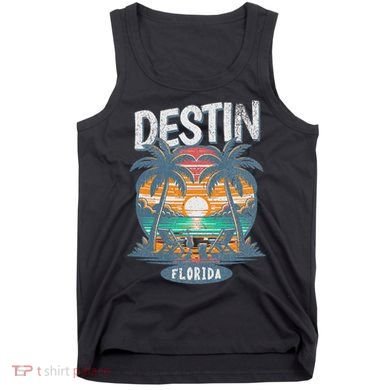 Destin Beach Florida Vintage Spring Break Vacation Retro Tank Top