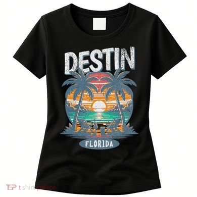 Destin Beach Florida Vintage Spring Break Vacation Retro Women's T-Shirt