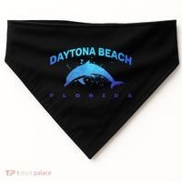 Daytona Beach Florida Dolphin Lover Spring Break Vacation Meaningful Gift USA-Made Doggie Bandana thumb 0
