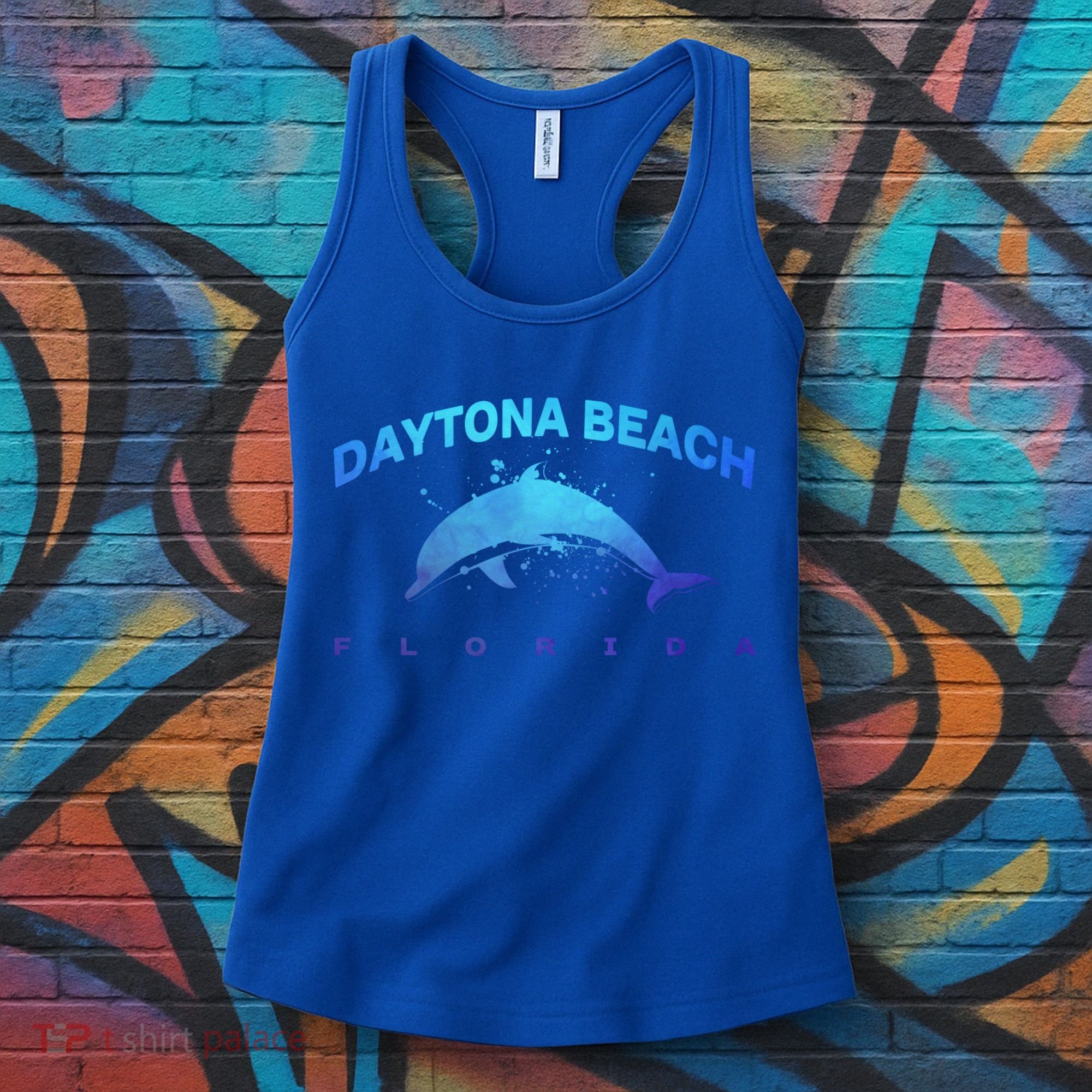 Daytona Beach Florida Dolphin Lover Spring Break Vacation Meaningful Gift Women's Tank Top