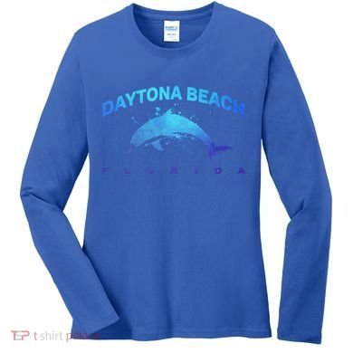 Daytona Beach Florida Dolphin Lover Spring Break Vacation Meaningful Gift Women's Long Sleeve Shirt