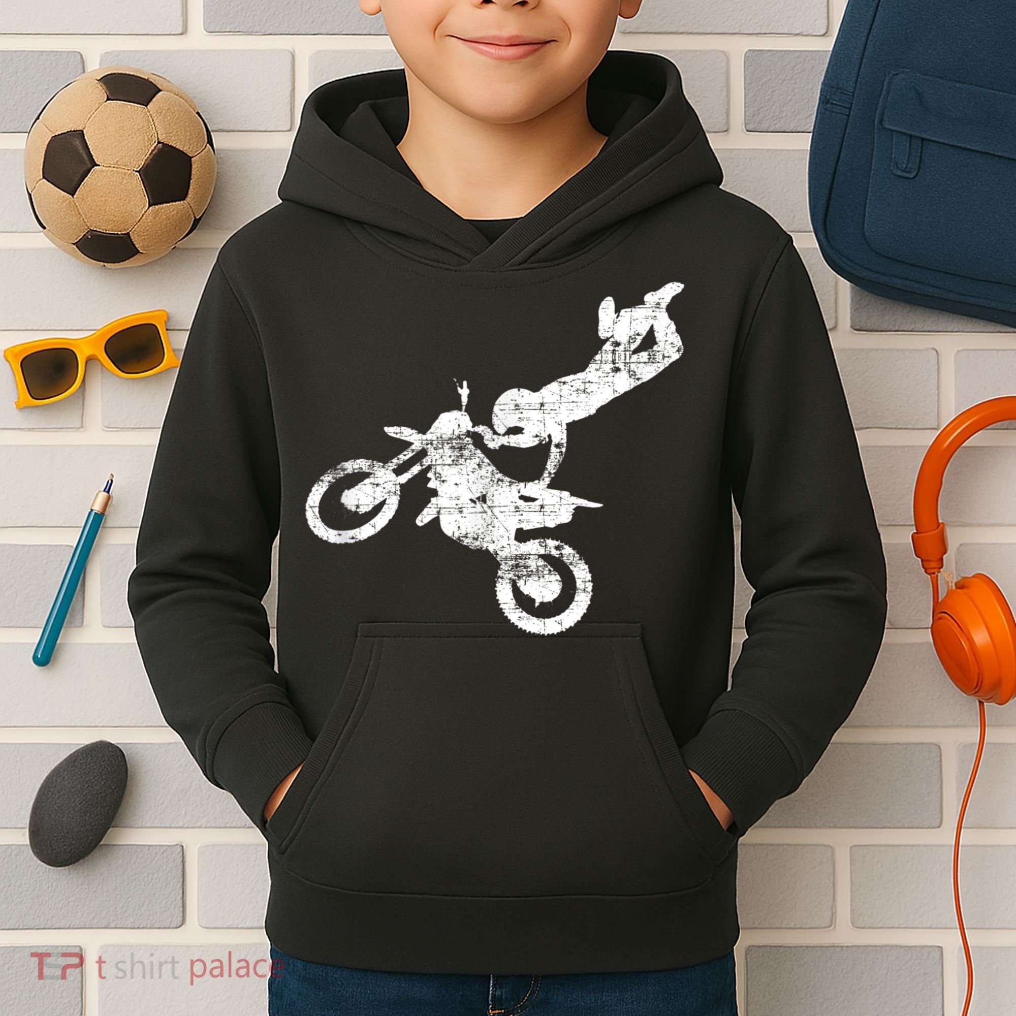 DIRT BIKE FREESTYLE Motocross Enduro Kids Hoodie