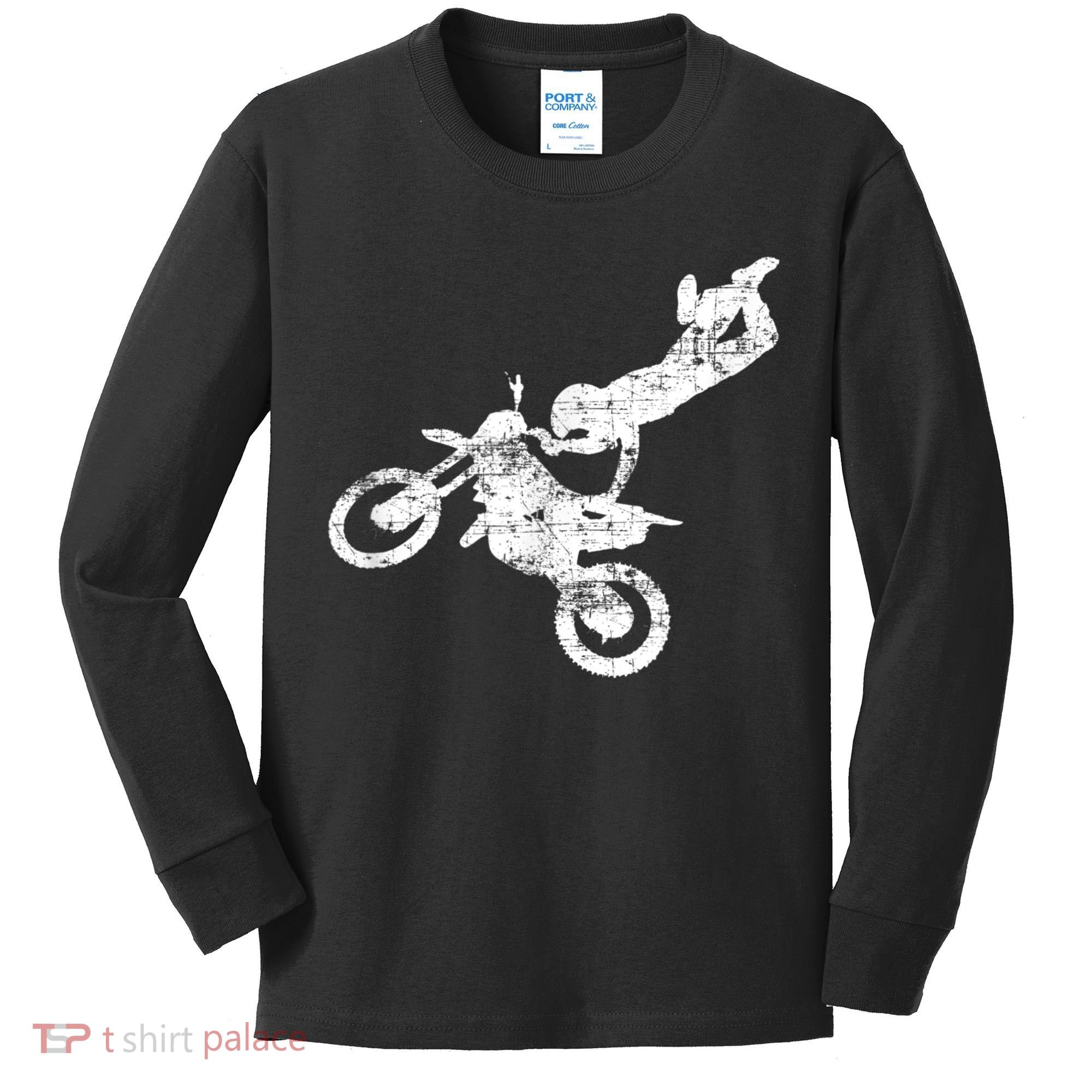 DIRT BIKE FREESTYLE Motocross Enduro Kids Long Sleeve Shirt