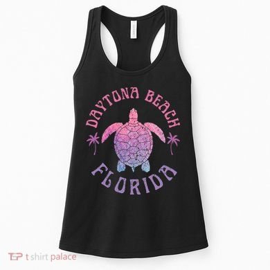 Daytona Beach Florida Sea Turtle Summer Vacation Women's Tank Top