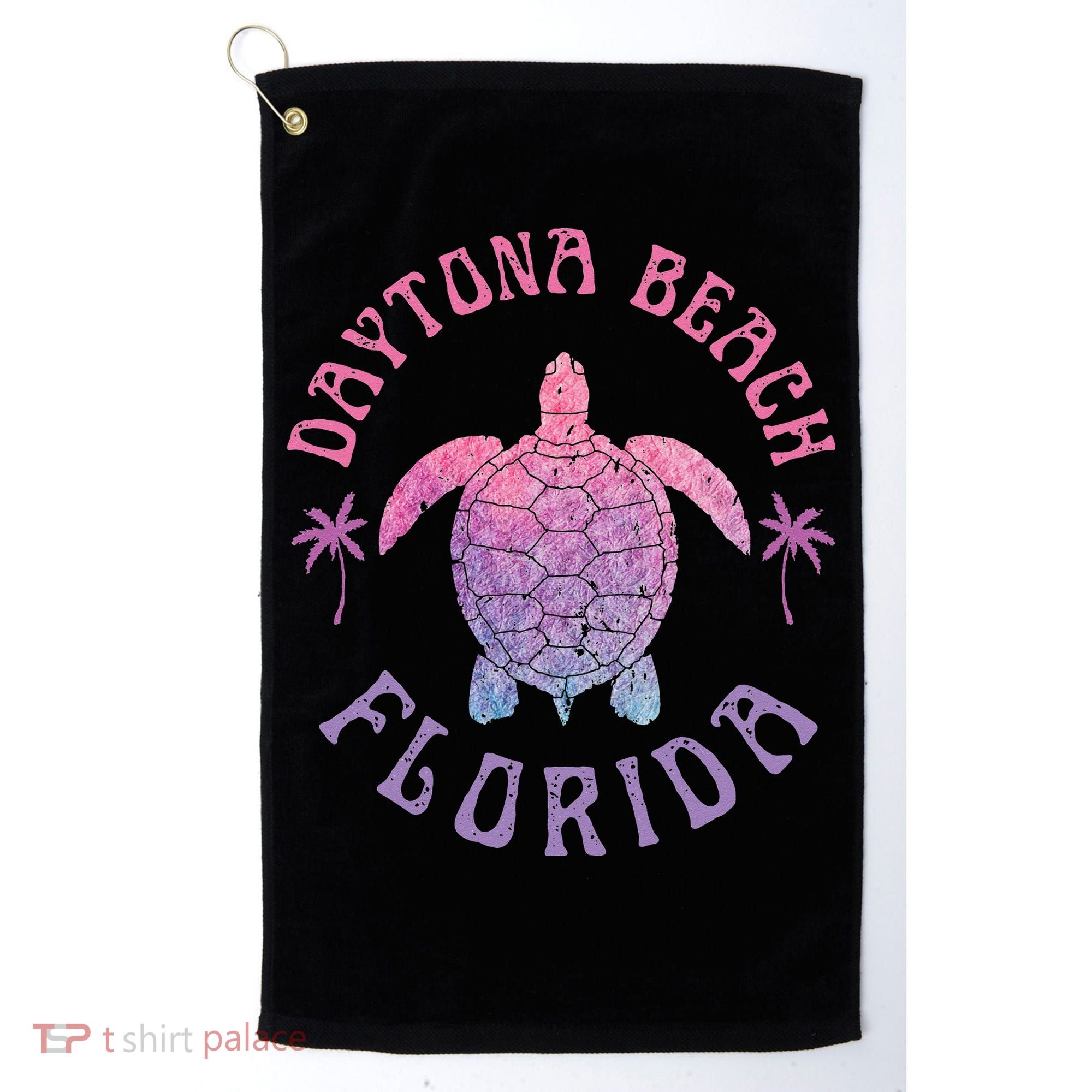 Daytona Beach Florida Sea Turtle Summer Vacation Golf Towel