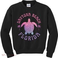 Daytona Beach Florida Sea Turtle Summer Vacation Kids Sweatshirt thumb 0