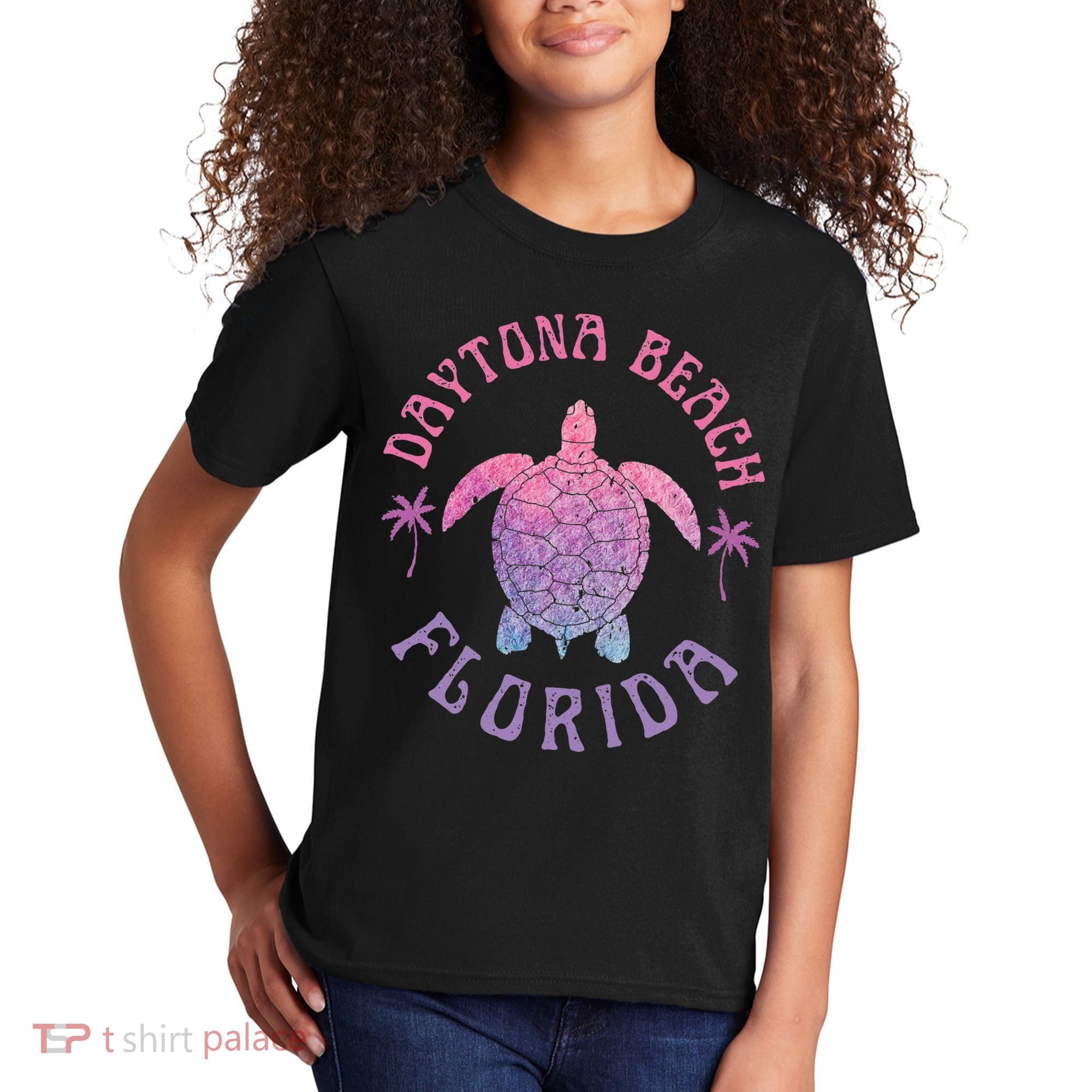 Daytona Beach Florida Sea Turtle Summer Vacation Kids T-Shirt