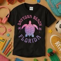Daytona Beach Florida Sea Turtle Summer Vacation Kids T-Shirt thumb 3