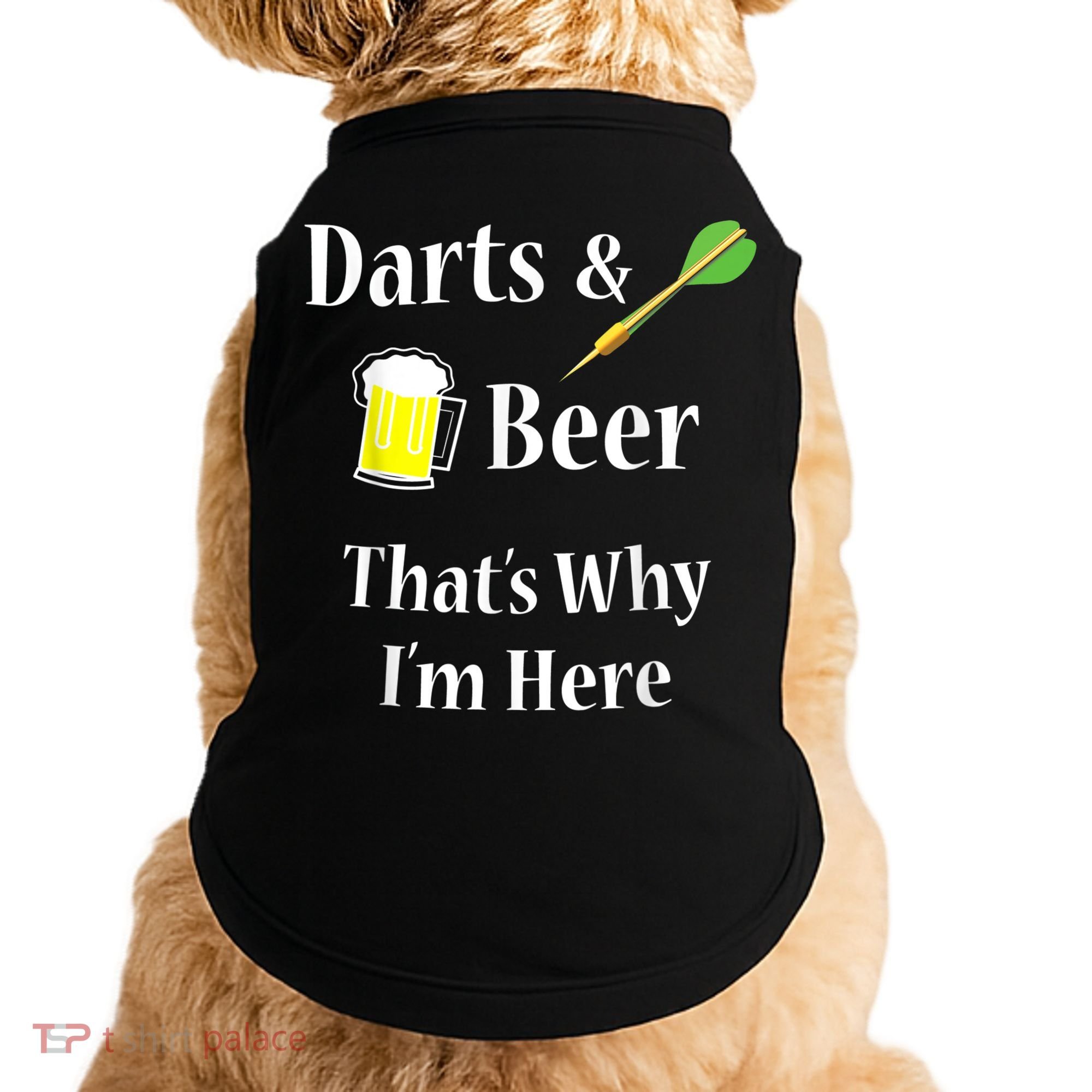 Darts Beer Funny For Dart Player Doggie Tank
