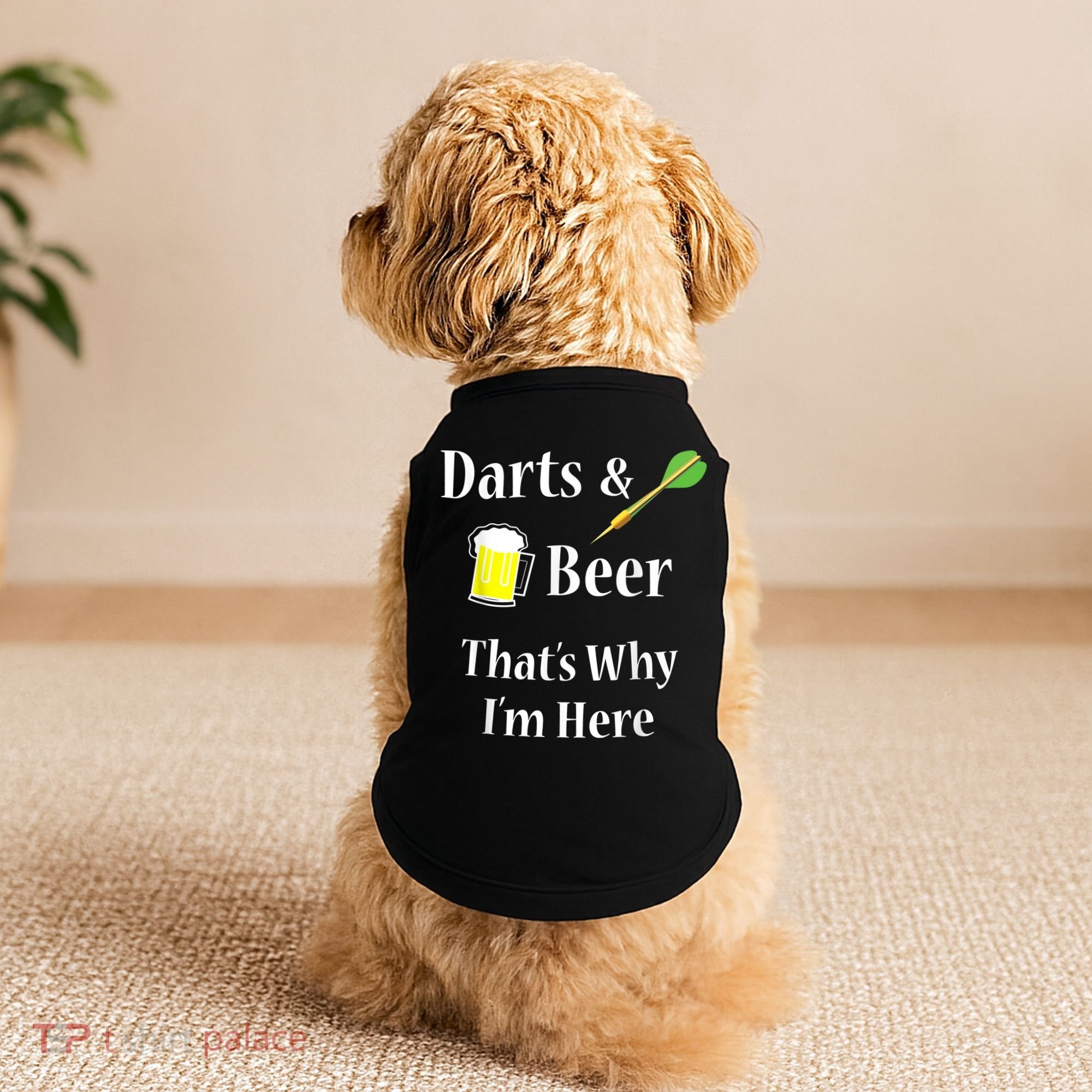 Darts Beer Funny For Dart Player Doggie Tank