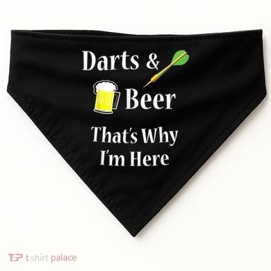 Darts Beer Funny For Dart Player USA-Made Doggie Bandana
