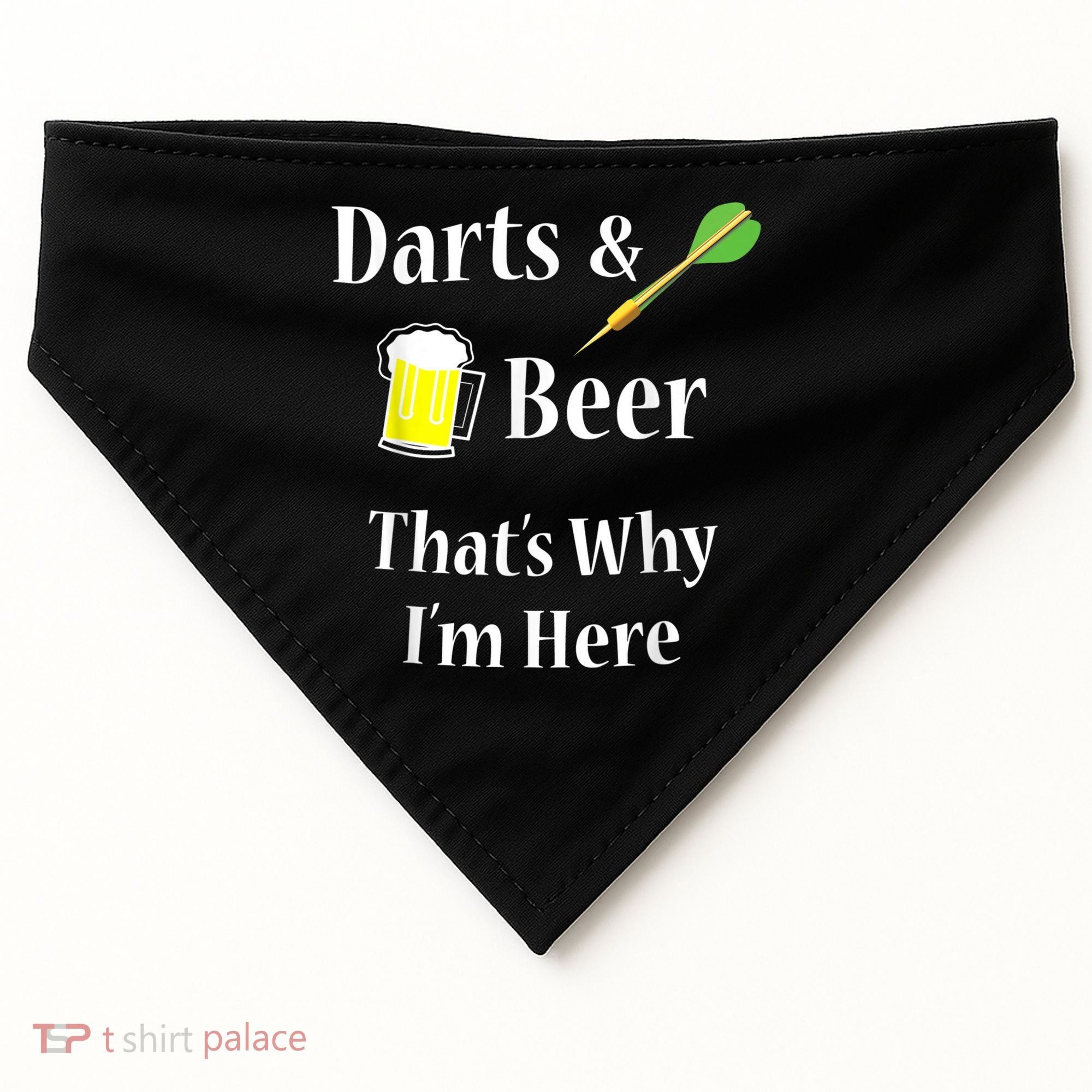 Darts Beer Funny For Dart Player USA-Made Doggie Bandana