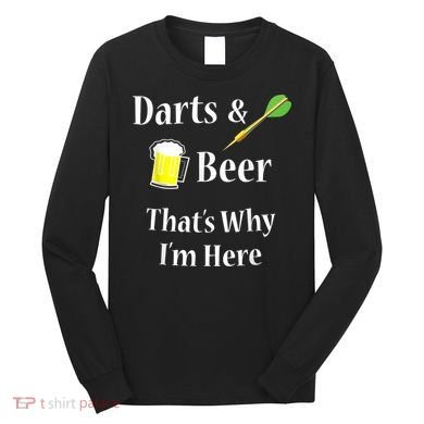 Darts Beer Funny For Dart Player Long Sleeve Shirt