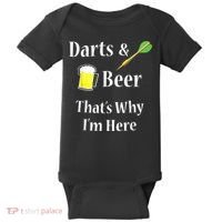 Darts Beer Funny For Dart Player Baby Bodysuit thumb 0