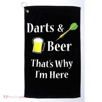 Darts Beer Funny For Dart Player Golf Towel