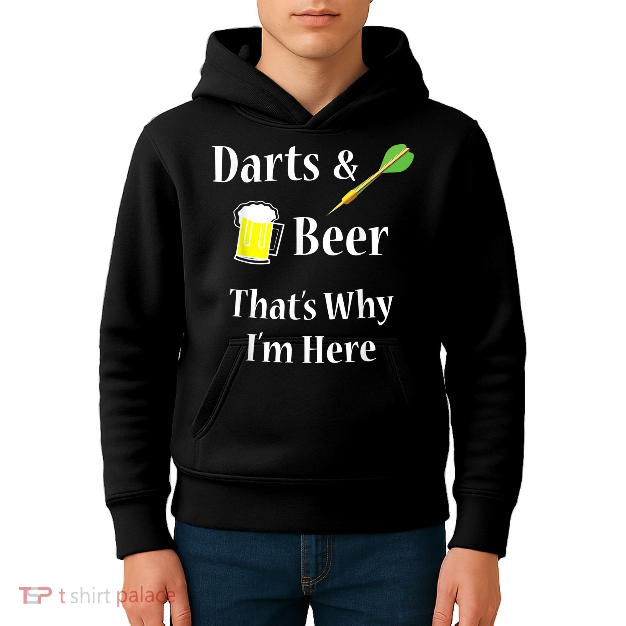 Darts Beer Funny For Dart Player Kids Hoodie