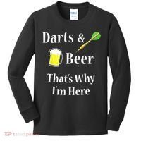 Darts Beer Funny For Dart Player Kids Long Sleeve Shirt thumb 0