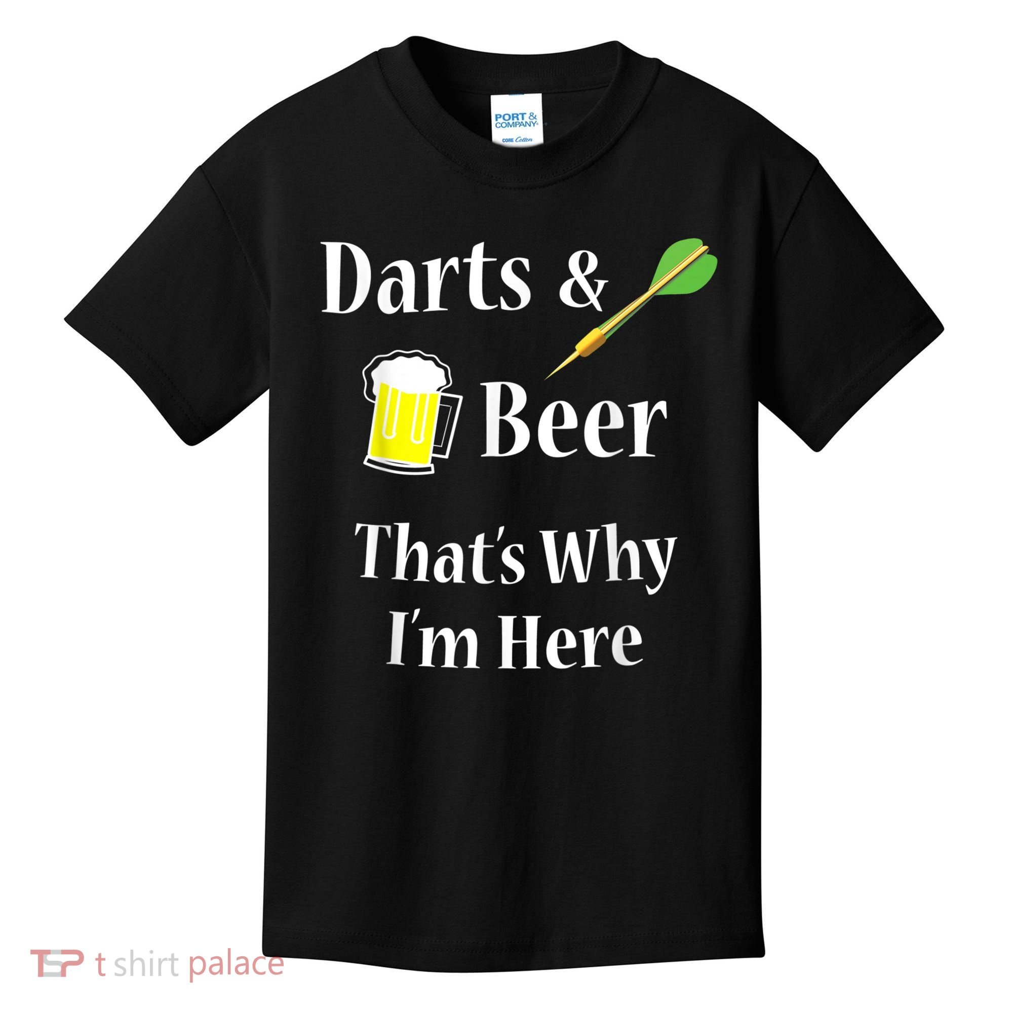Darts Beer Funny For Dart Player Kids T-Shirt