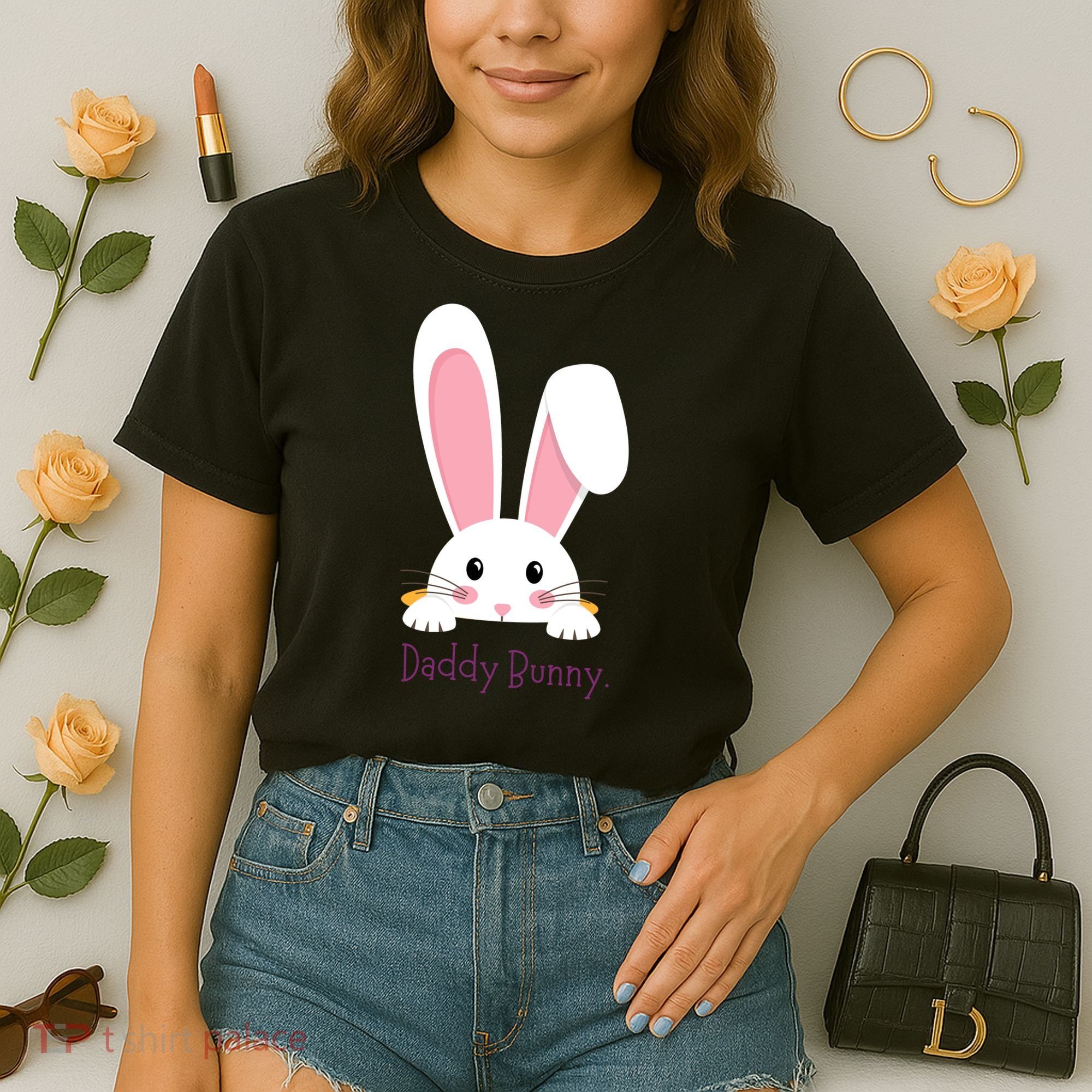 Daddy Bunny Funny Easter Family Bunny Comfort Colors Boxy T-Shirt