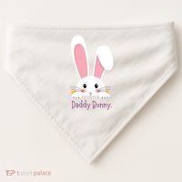 Daddy Bunny Funny Easter Family Bunny USA-Made Doggie Bandana thumb 0