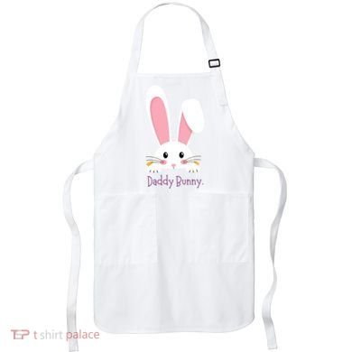 Daddy Bunny Funny Easter Family Bunny Apron