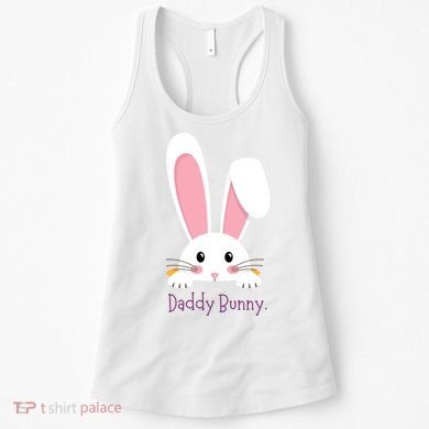 Daddy Bunny Funny Easter Family Bunny Women's Tank Top