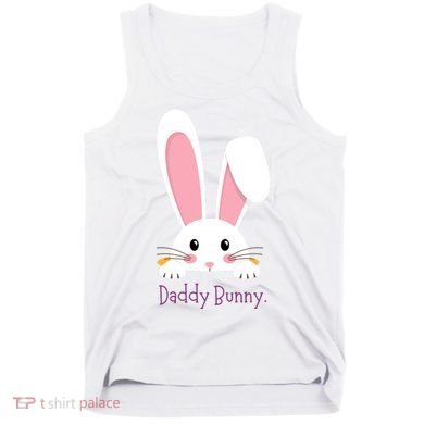 Daddy Bunny Funny Easter Family Bunny Tank Top