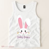 Daddy Bunny Funny Easter Family Bunny Tank Top thumb 2