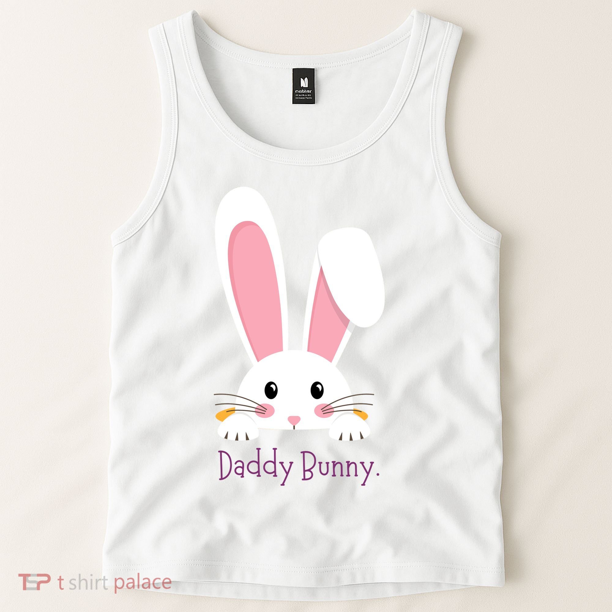 Daddy Bunny Funny Easter Family Bunny Tank Top