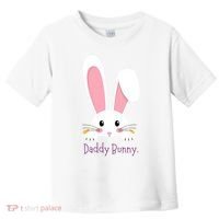 Daddy Bunny Funny Easter Family Bunny Toddler T-Shirt thumb 0