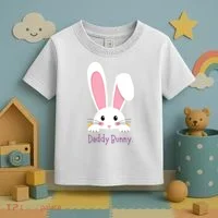 Daddy Bunny Funny Easter Family Bunny Toddler T-Shirt thumb 3