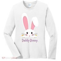 Daddy Bunny Funny Easter Family Bunny Women's Long Sleeve Shirt thumb 0